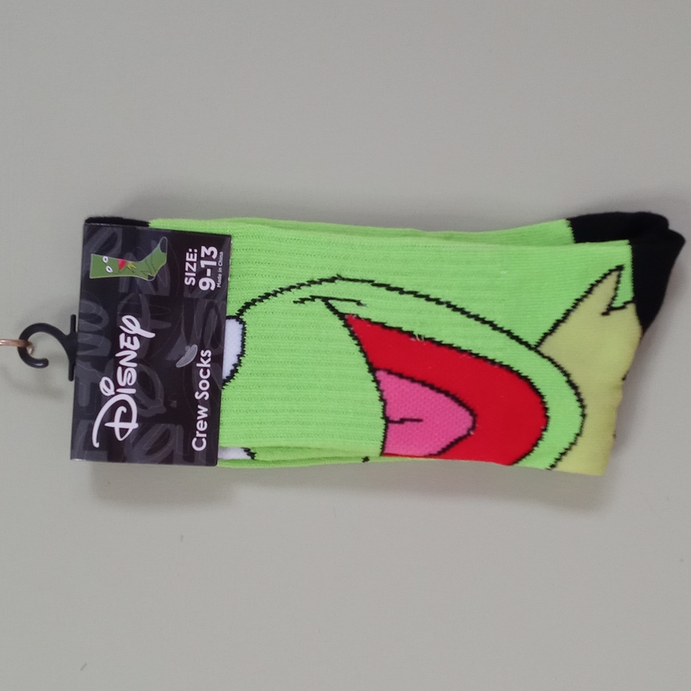 Unisex Disney Kermit the Frog 🐸 green socks 🧦 9 - 13
